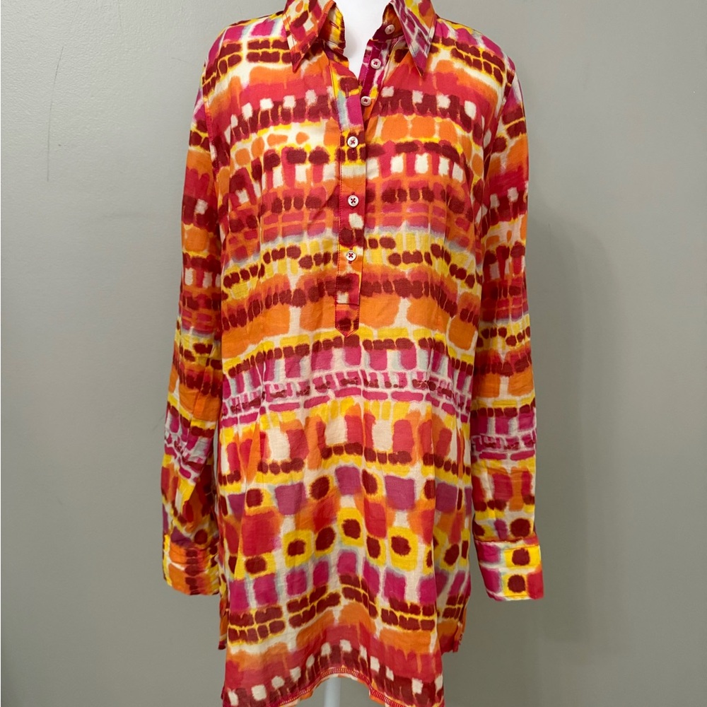 Georg Roth Vibrant Tunic Blouse  -Size Medium